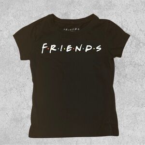 Kids Friends Graphic T-Shirt Black Size XS (4/5)